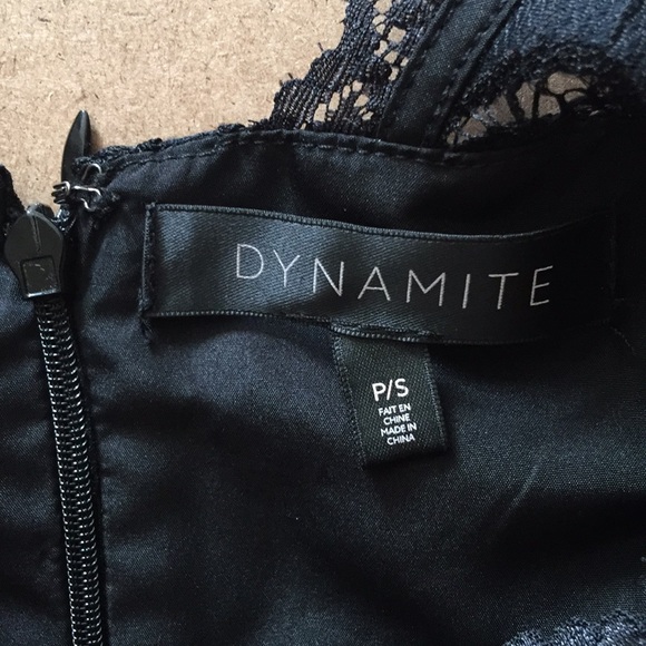 Classy A line black lace dress - Picture 3 of 4